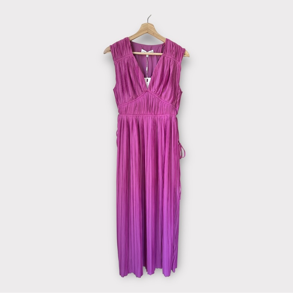 NWT Endless Rose Pleated Straps Detail Midi/Maxi Dress in Orchid, size XS - Picture 2 of 6